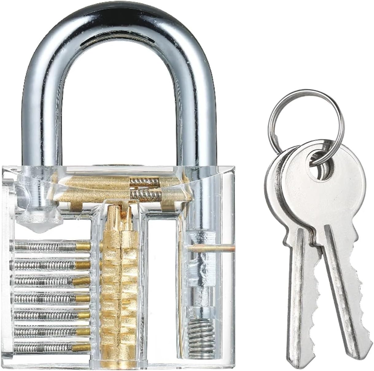 8pc Premium Solid Brass Door Knocker Set - 2026 Upgraded Version with Stainless Steel Picking Kit & Keyed Alike Lock Set