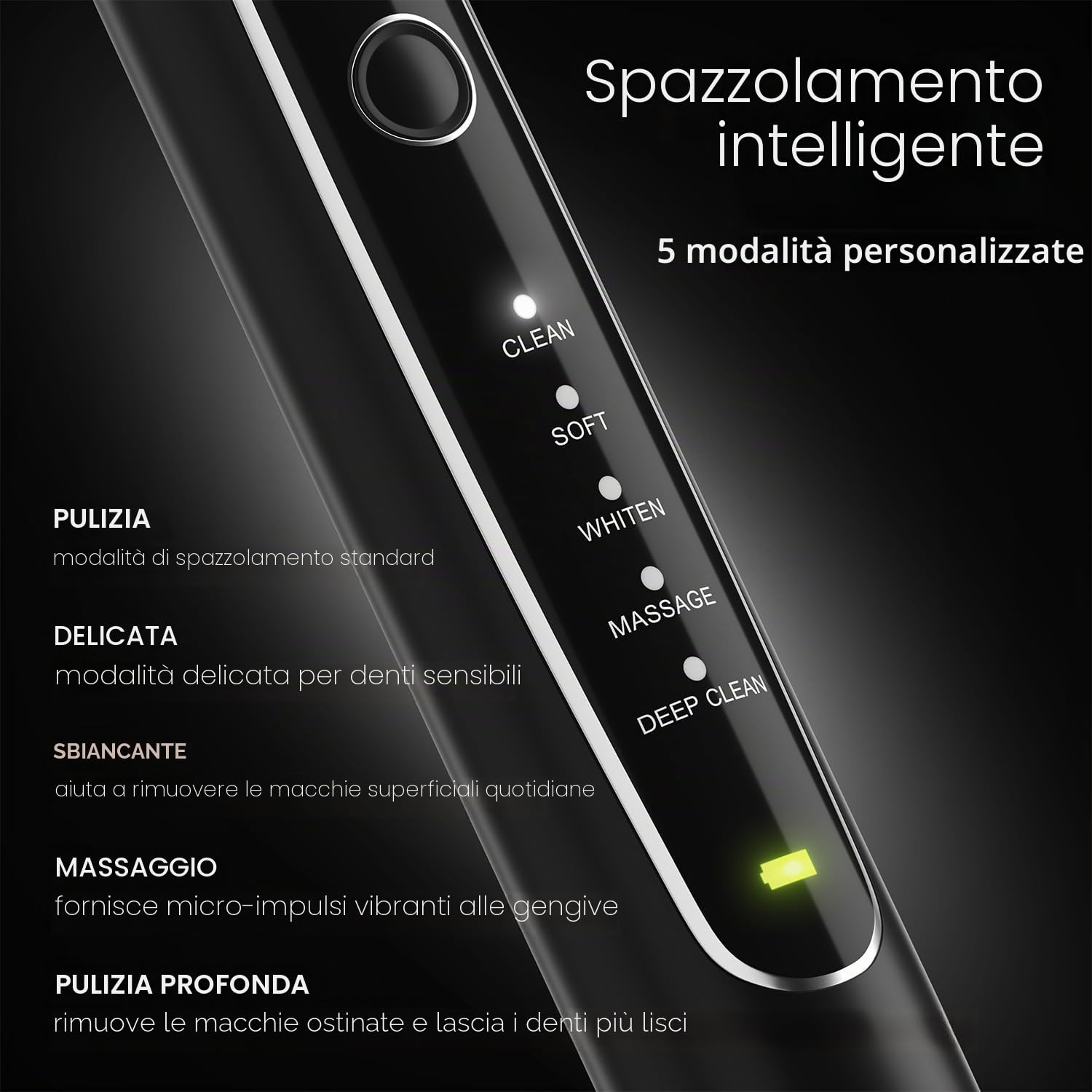 Aquasonic Black Series PRO - Spazzolino elettrico ultra sbiancante - 5 modalità e timer intelligenti - Custodia da viaggio premium e 6 testine Proflex - Spazzolino accettato ADA