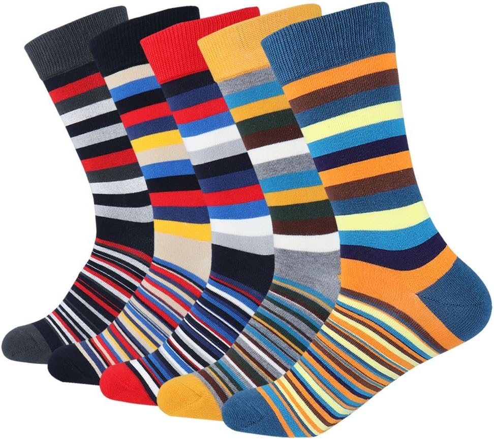 xiaomaizi Men's Funny And Cool Novelty Patterned Crew Dress Scoks for Men Cozy Pack Size 9-12