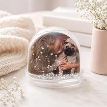 Wanapix | Personalised Star Ball with 2 Photos | Personalised with Photo and Text | Star Filling | Original Gift for Valentine's Day | 8,5ø x 9 cm - Spherical