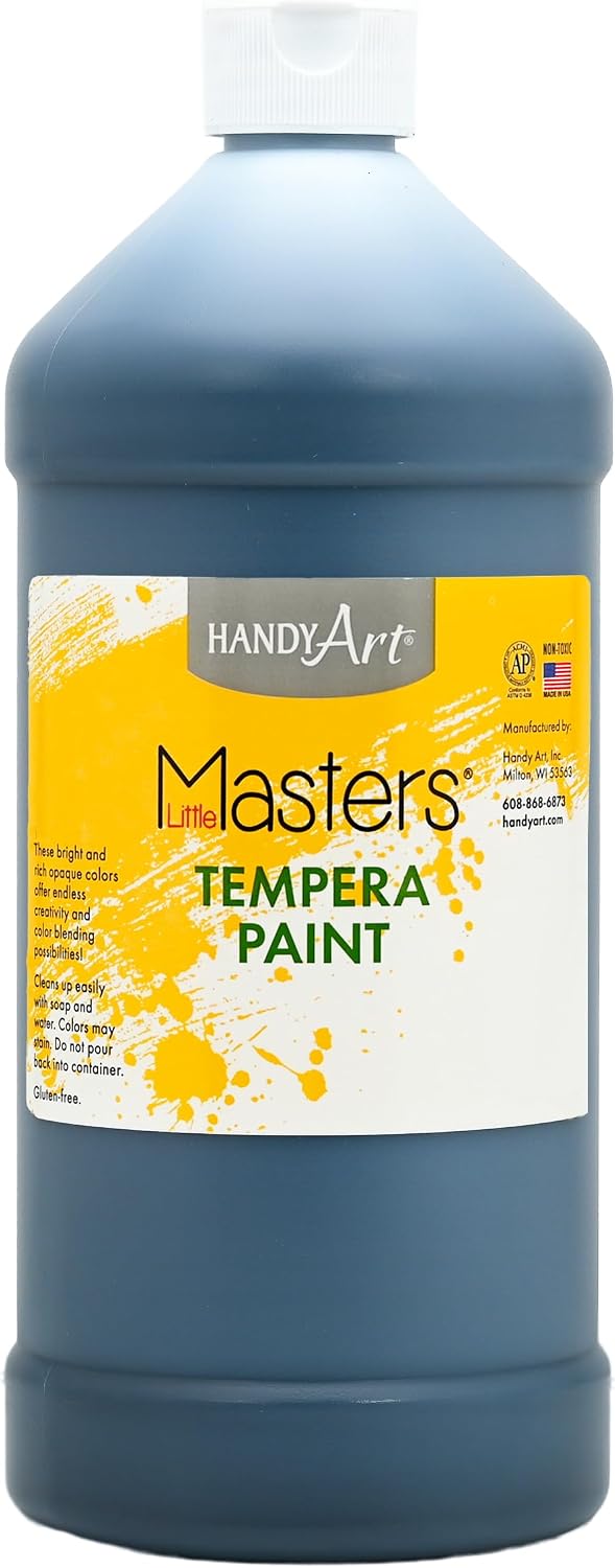 Handy Art Little Masters Tempera Paint, Pink, Gallon 128 oz Bottle, Bright & Mixable, High Opacity, Washable Colors for Classroom, Students, Kids, Young Artists, Safe & Non-Toxic, Made in USA