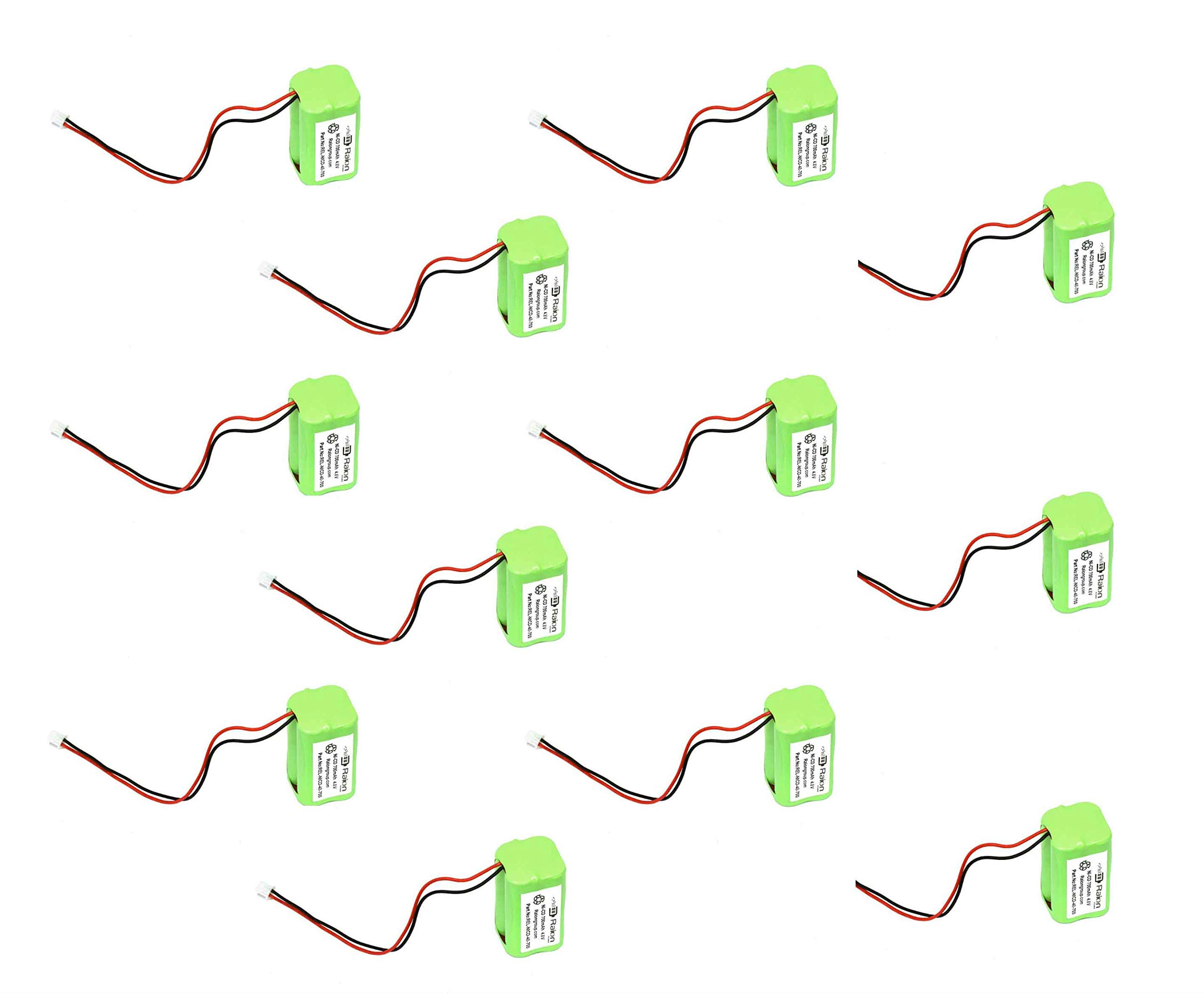 Raion Power REL-NICD-48-700 4.8V 700mAh Replacement Nickel Cadmium Exit Light Battery for Corun Ni-Cd AA500 NiCd - 12 Pack