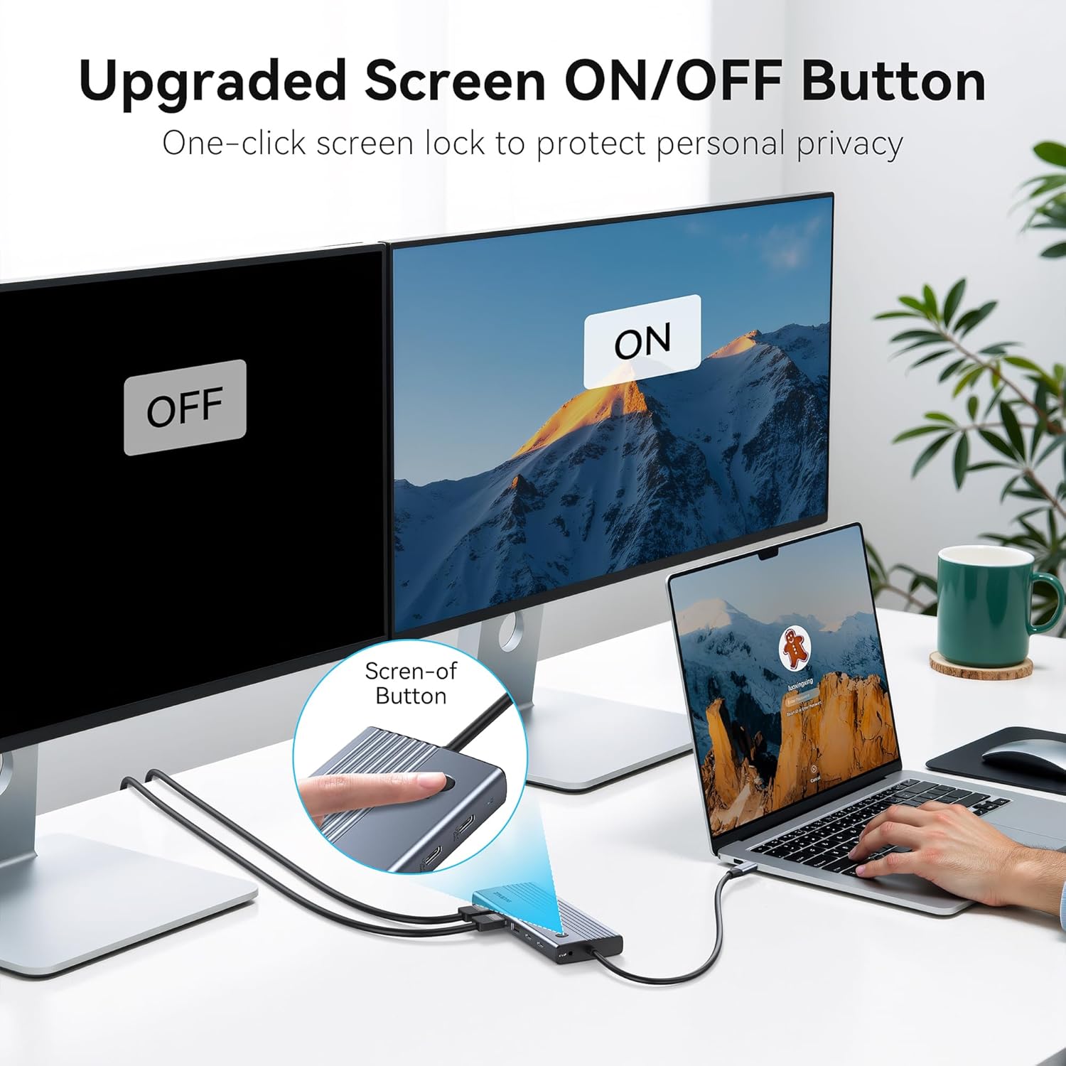 ZMUIPNG USB C Docking Station for Laptop Dual Monitor USB-C Hub Multiport 15-in-1Triple Monitor Adapter with 2HDMI,8K Displayport,Button,PD 100W,Ethernet,6USB A&C,SD/TF, Mic/Audio for Dell/HP/Lenovo - Image 6