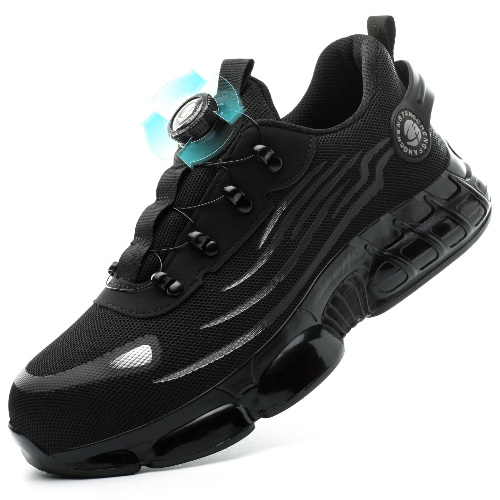 Scarpe da ginnastica antinfortunistiche, con puntale in acciaio, per uomo e donna, comode e leggere, con suola antiscivolo in gomma