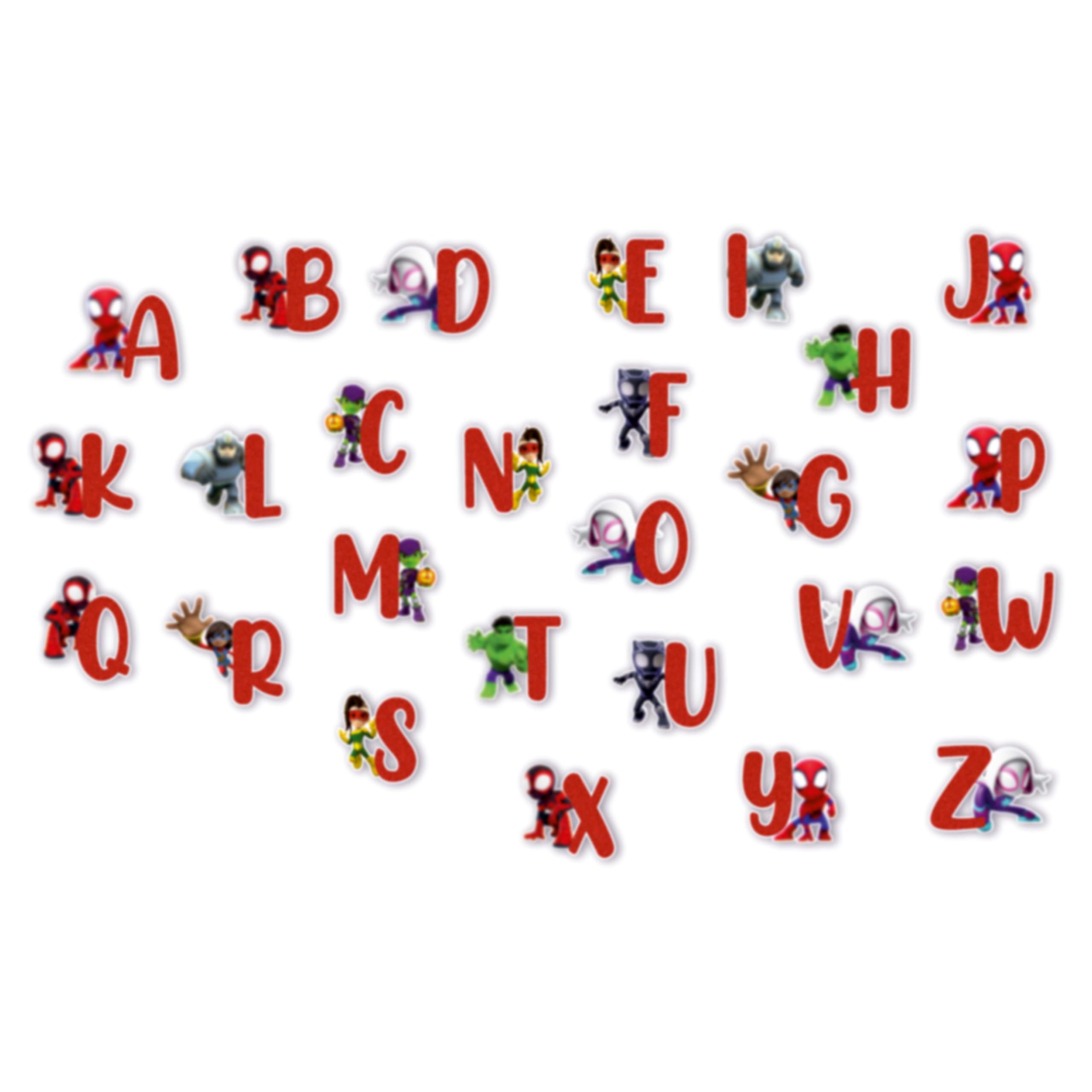 Autocollant mural alphabet de A à Z Spidey and His Amazing Friends Seyal