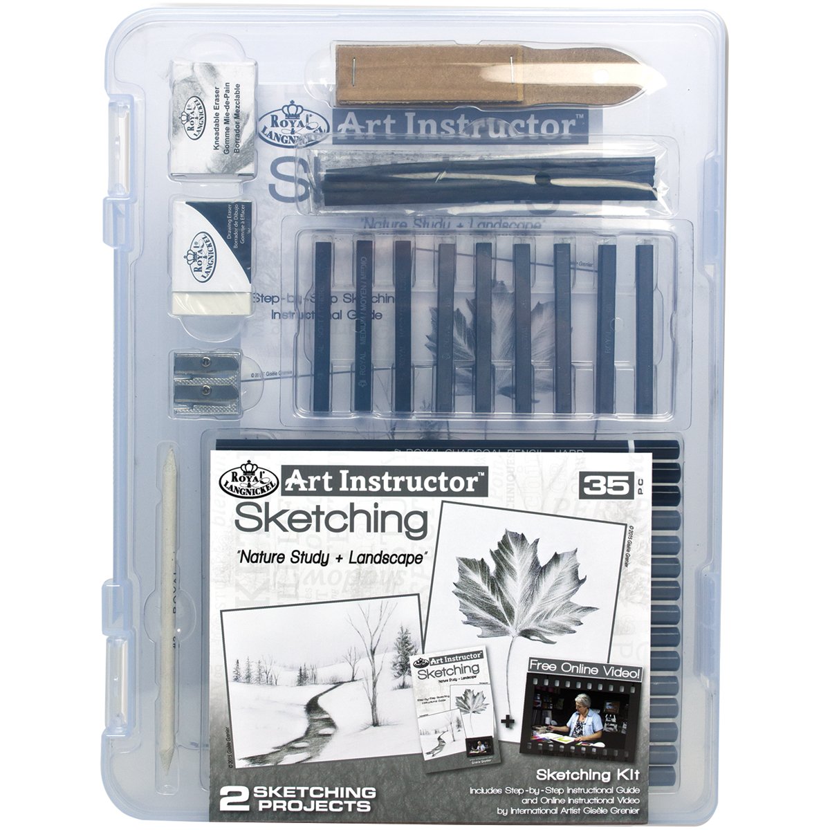 Complete Drawing Set Beginner Artist Sketching Supplies Royal Brush Art Instructor Sketching ...