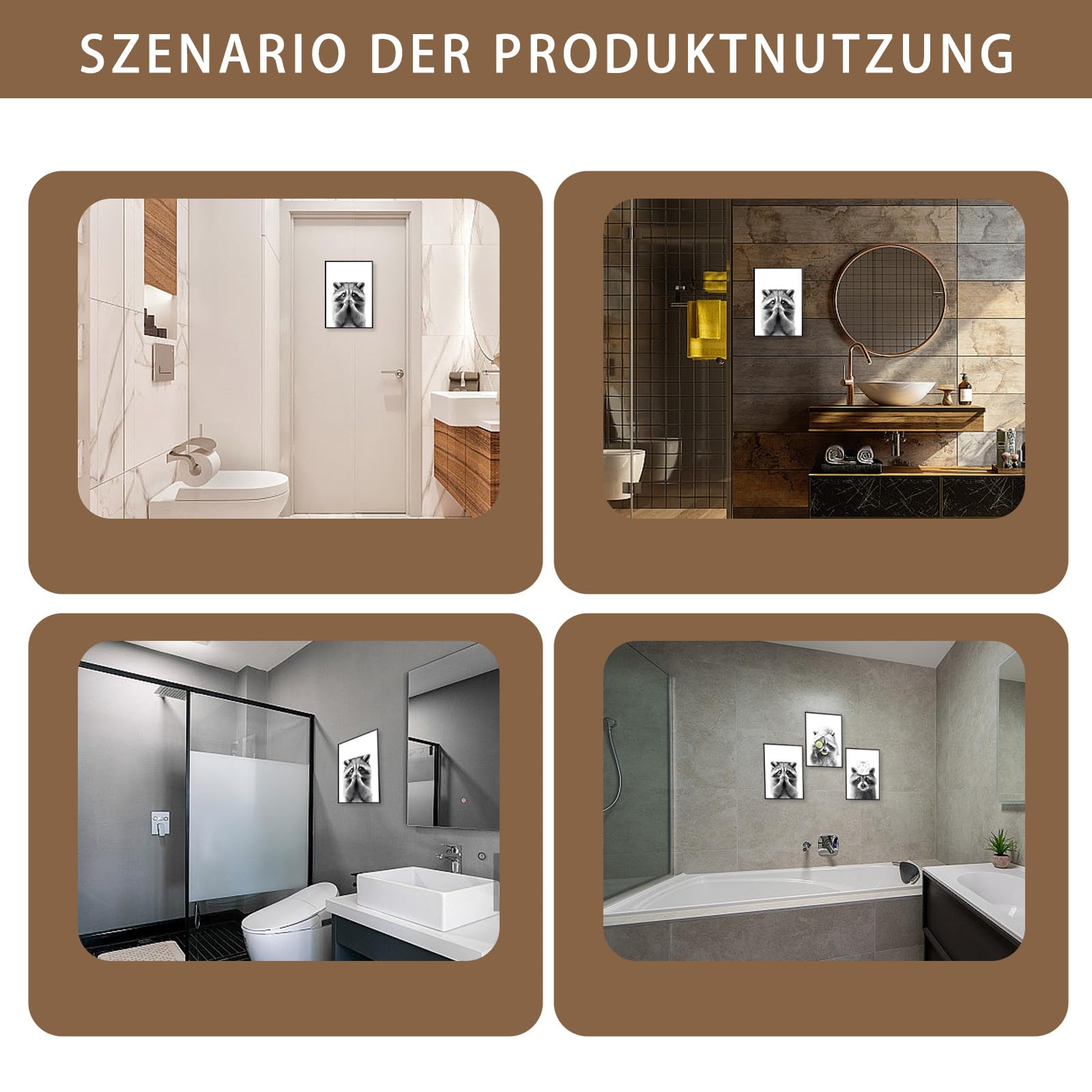 Lot De 3 Images Décoratives De Salle De Bain