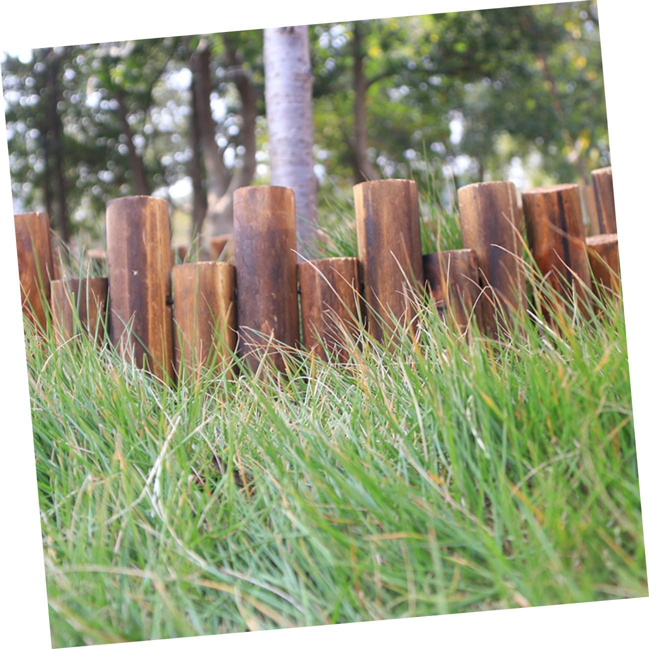 NUOBESTY Wood Decorative Fence Panel Outdoor Garden Border Fence for Flowerbed Lawn Edging Decor for Backyard Patio Landscape