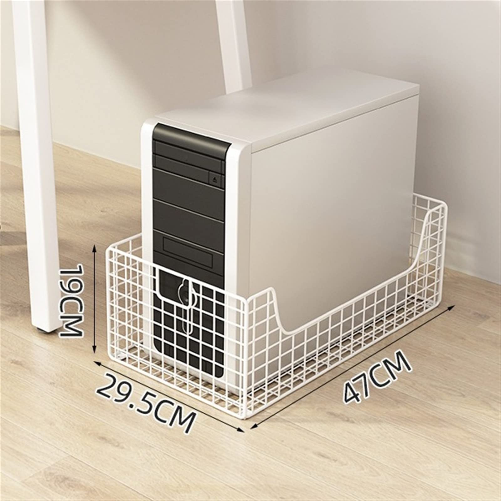 Supporto per CPU Supporto per Torre per PC, Supporto per Supporto per CPU Mobile, Supporto per PC con Rotolamento in Rete Metallica con Ruote girevoli, Supporto per Carrello per PC per Home Office M