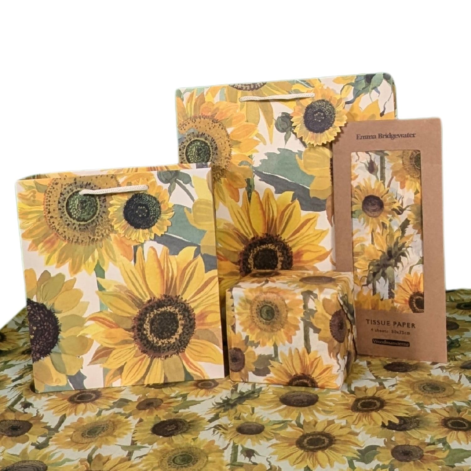 Emma Bridgewater Sunflowers Medium Gift Bag Gift Wrapping Accessory 613517 by Woodmansterne, Yellow - Image 3