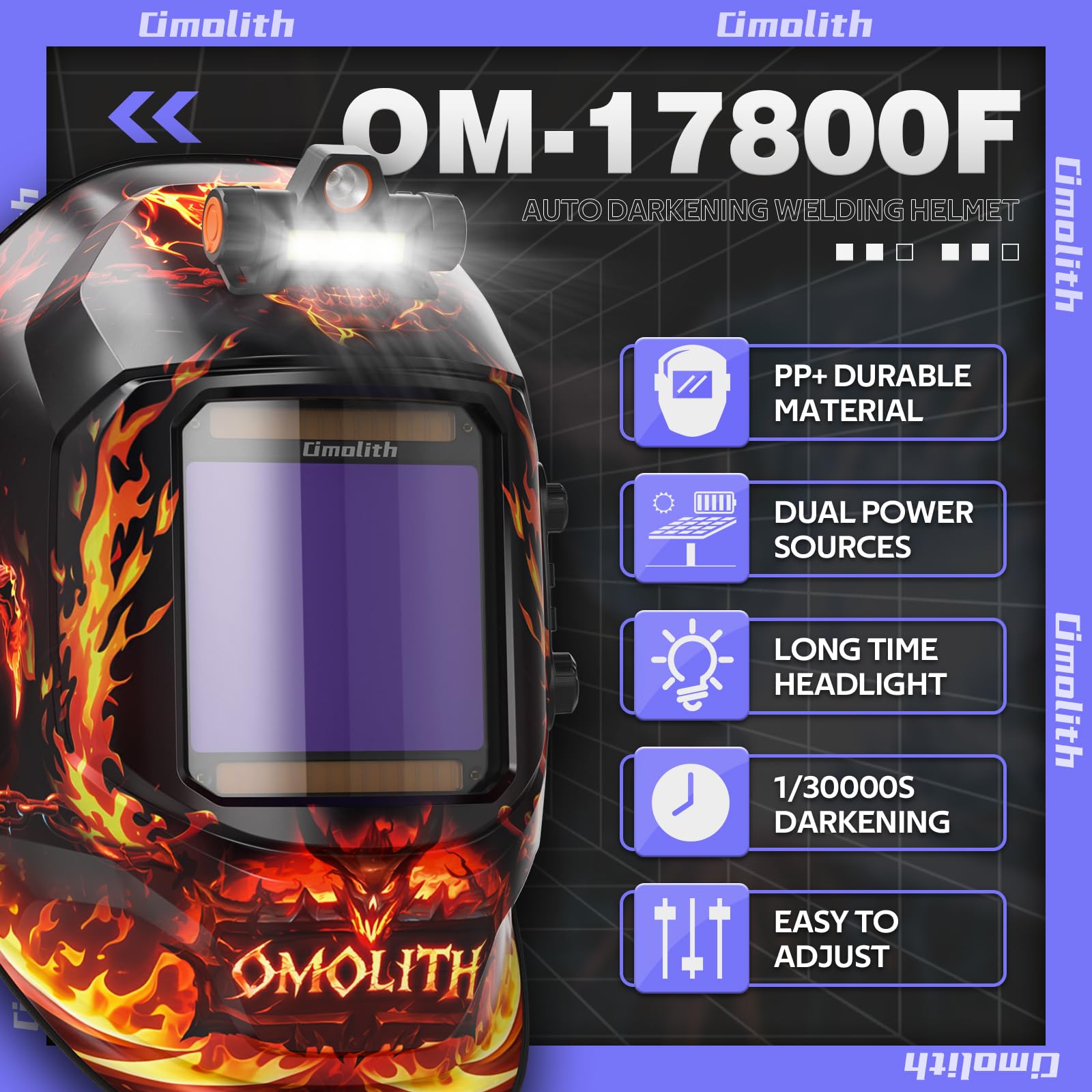 Casco de soldadura de color verdadero con luz, 4 sensores de arco de oscurecimiento automático, pantalla ancha 4/5-9/9-13 para TIG MIG, máscara de soldadura de soldadura de arco de 3.93 x 3.66