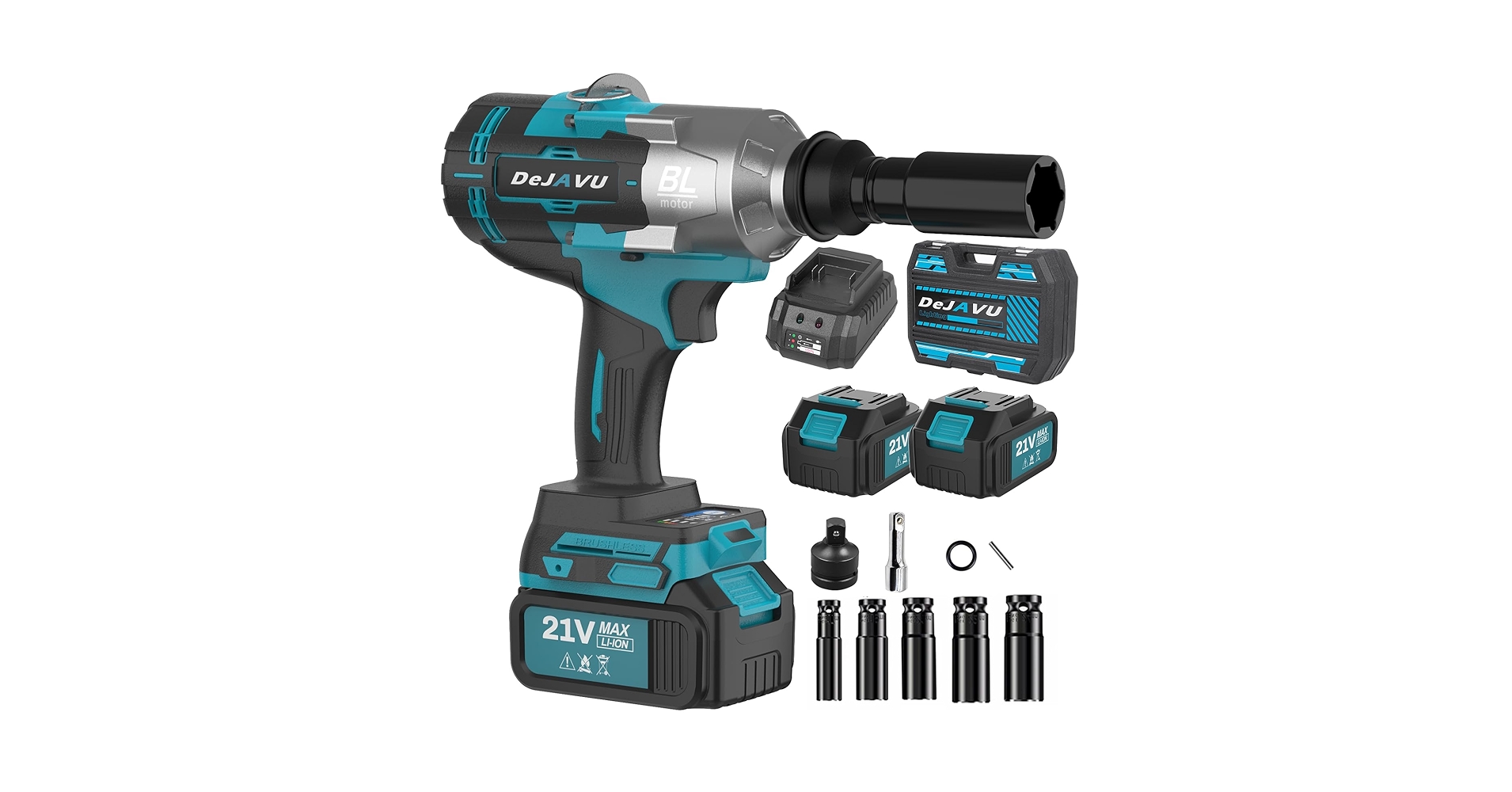 Cordless Impact Wrench 3/4 inch, Impact Wrench 1400Ft-lbs