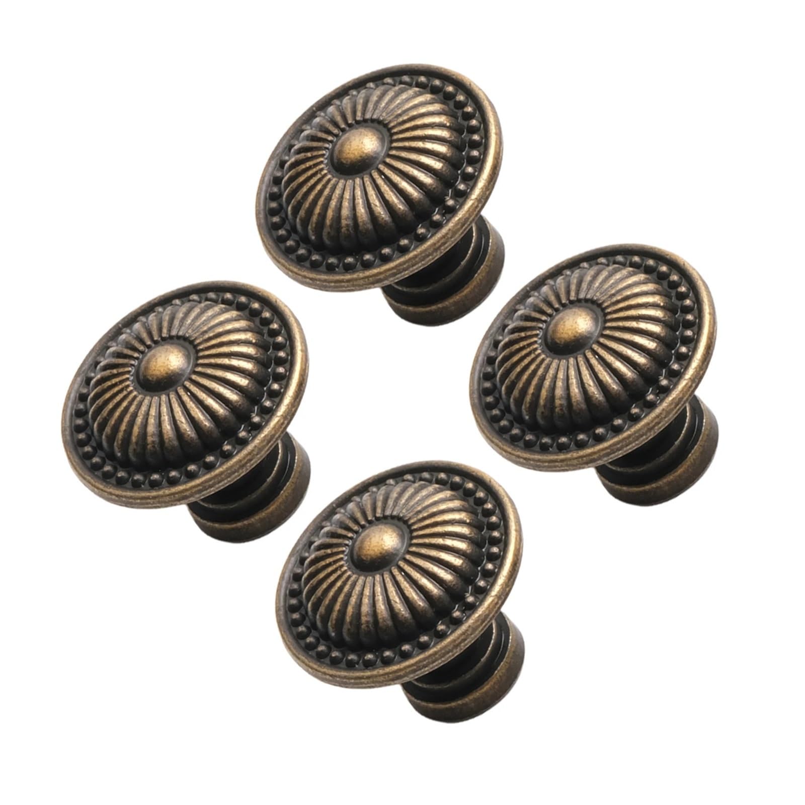LSNNMU 4pcs Elegant Drawer Handles Black Retro Style Set of Diameter: Approx. 24mm Design Hard Zinc Alloy for Cupboard