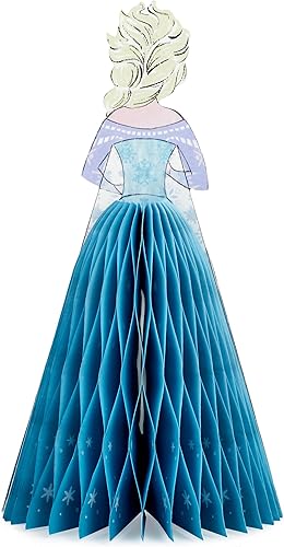 Miniatura 4 de Hallmark Paper Wonder - Tarjeta de cumpleaños desplegable de Disney, de Frozen, tarjeta de aliento para todas las ocasiones (Elsa en forma de panal