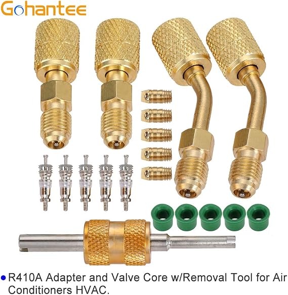 R410a Adapter for Mini Split System, 5/16 Female 1/4 Male Flare Adapter