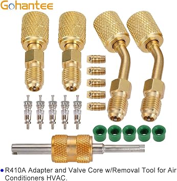 R410a Adapter for Mini Split System, 5/16 Female 1/4 Male Flare Adapter