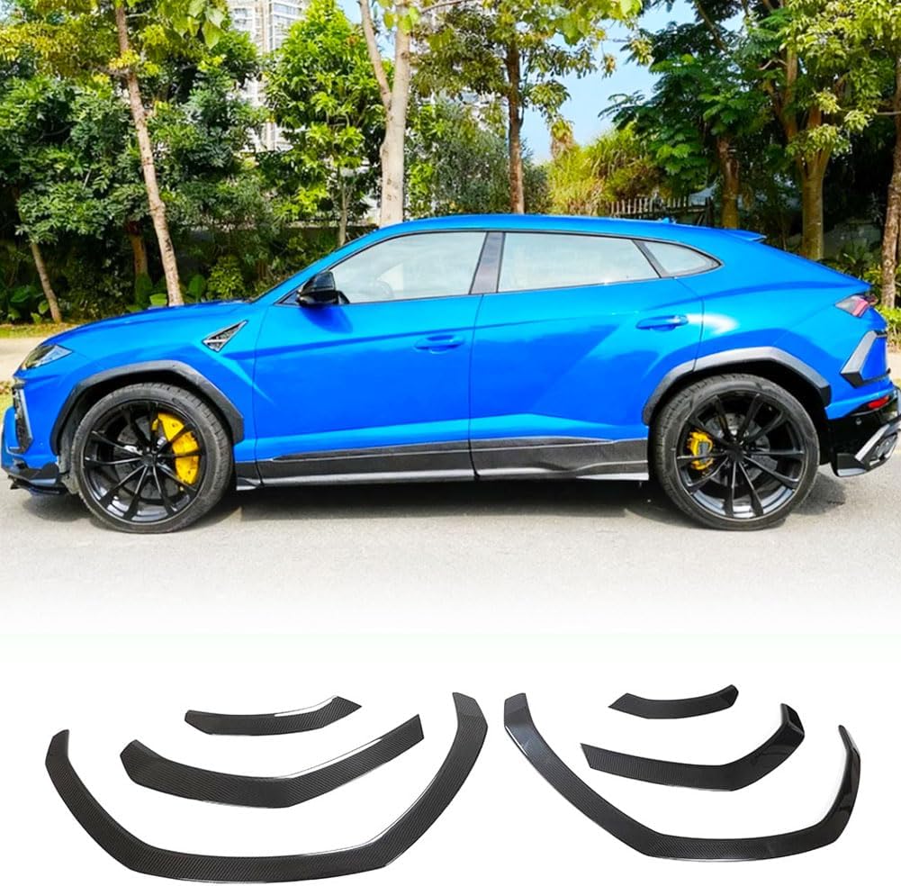 MCARCAR KIT Real Carbon Fiber Side Wheel Arch Flares Fit for Lamborghini Urus Sport Utility 4-Door 2018-2021 Car Fender Flares Arches Wheel Eyelid Eyebrow Factory Outlet (6PCS)
