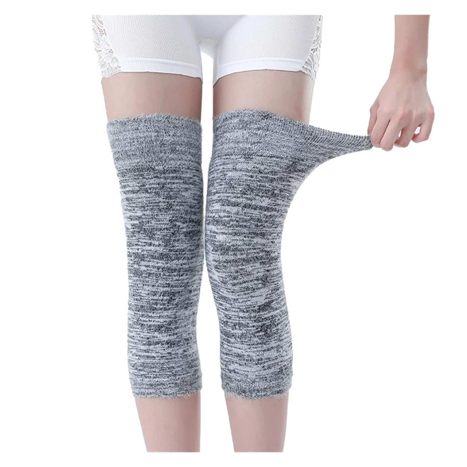 MRKU Genouillères de Sport antidérapantes, Manchons de Maintien et de Protection Contre Le Froid pour l'hiver, doublés en Polaire, pour Hommes et Femmes.