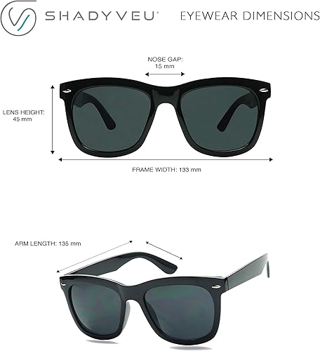 Miniatura 5 de ShadyVEU Lentes de sol redondos súper oscuros con marco de borde grueso retro, bisagra de resorte, protección UV, para migraña, L