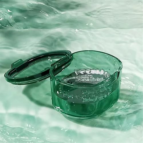 Miniatura 4 de Diseño de doble capa para prótesis de baño sellado y a prueba de fugas, retenedores de ortodoncia Copa portátil para hija, madre, caja de dentadura,