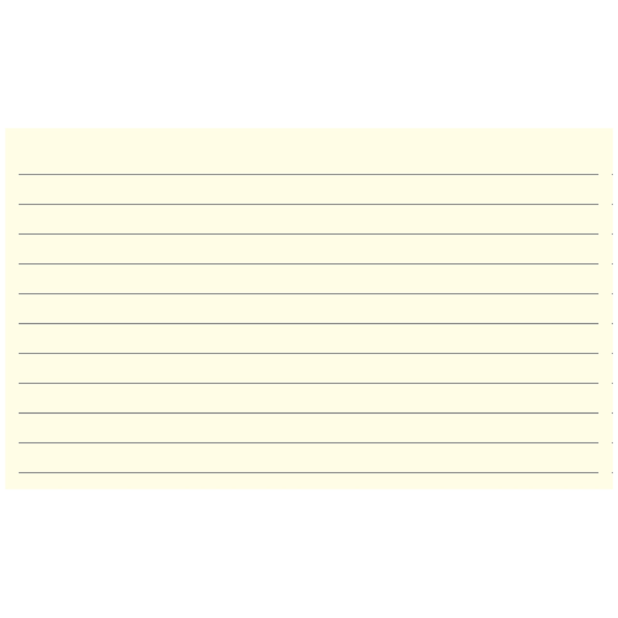 Colonial Cards: 150 Color Cardstock 3" x 5" Index Cards, Cream, Lined Landscape Format