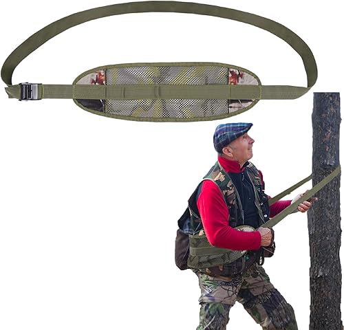 Tree Saddle Back Band Adjustable Hunting Saddle Back Support Additional Tree Saddle Hunting Platform Kit Camouflage Tree Climbing Saddle Hunting