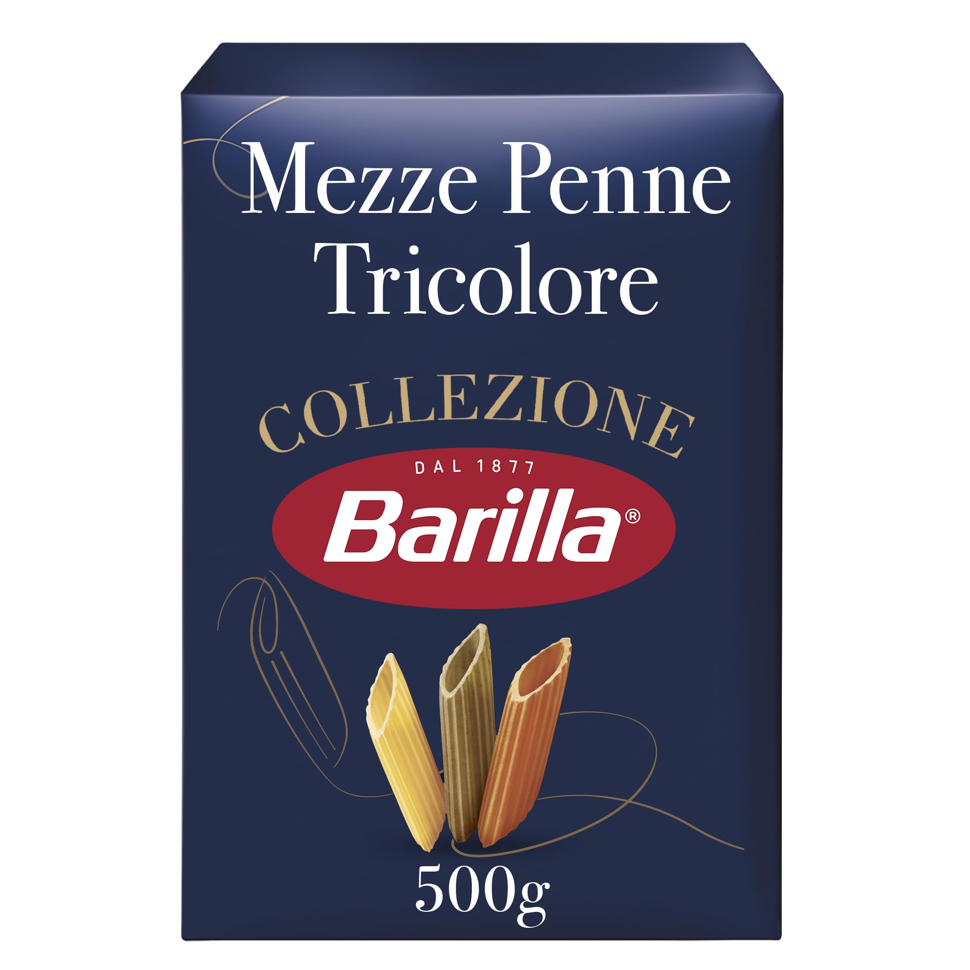 Barilla Collezione Mezze Penne Tricolore, 500 g