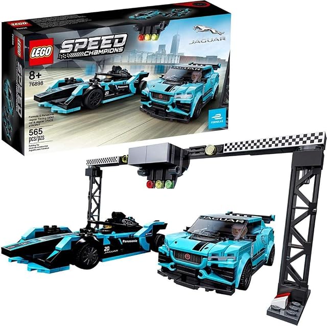 LEGO 76898 Speed Champions Formula E Panasonic Jaguar Racing GEN2 Car & Jaguar I-Pace eTROPHY