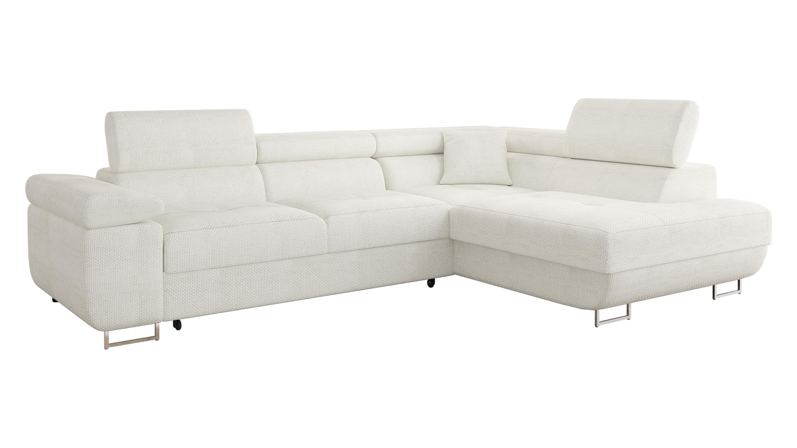 Mirjan24 Ecksofa Torezio Eckcouch Flow 06 – Rechts – Bettkasten, Schlaffunktion