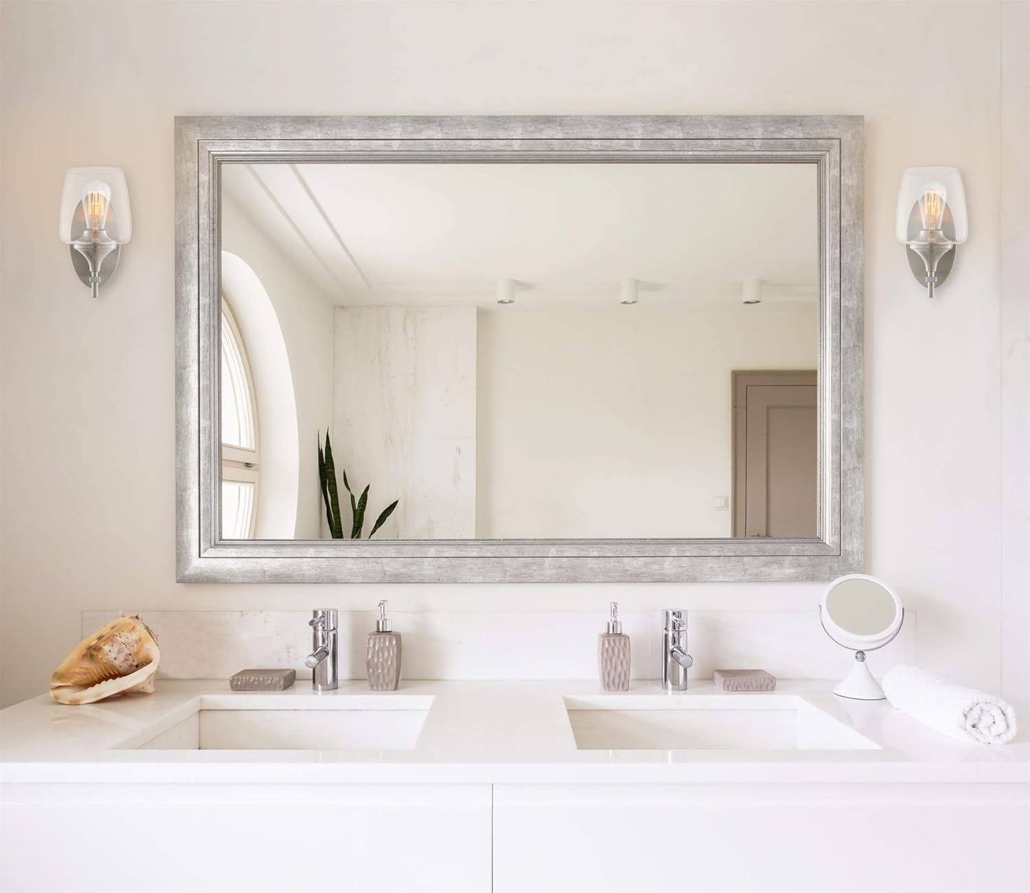 Crazy Clearance Kira Home Stella 10 Modern Chic Wall Sconce/Wall Light + Wine Glass Shade, Brushed Nickel Finish