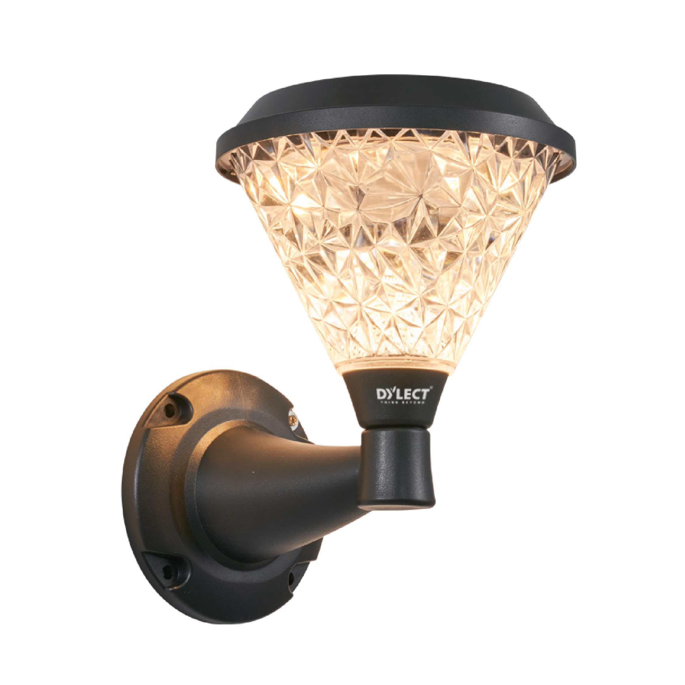 DYLECT® Luxe Decorative Solar Light/Lamp for Wall, Home Entrance, Balcony, Terrace, Outdoor Garden, Multi Color LED, IP65 Waterproof, Wireless Remote, Wall Mount, Auto On-Off (Cone Shape, Big)-image-15