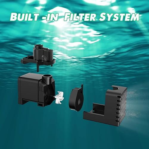 Miniatura 5 de Jutai Luz eléctrica flotante para estanque de doble nivel 6 W, bomba de fuente de pulverización flotante enchufable para estanque, piscina con 12