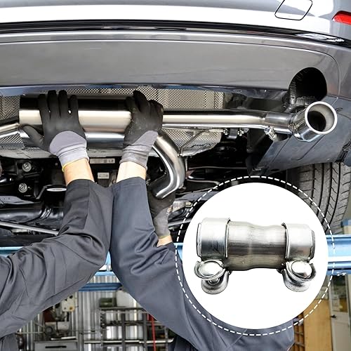 Miniatura 6 de Kingsea Stainless Steel Exhaust Pipe Fitting, Exhaust Sleeve, Connection Diameter 50 mm to 65 mm, Pipe Connector Exhaust Clamp