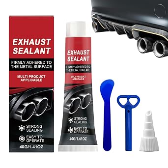 Exhaust Sealant | 40g Universal Leak Proof Paste | Muffler Cement Kit | for Pipes Car Motorcycle RV Truck Maintenance Dent Bent Crack Hole Leak