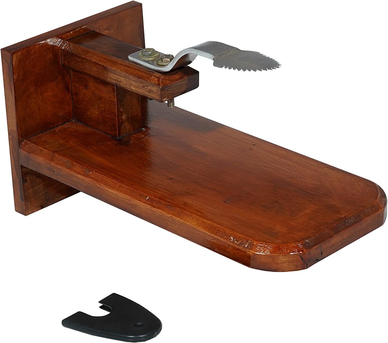 Wooden Coconut Scraper | Tabletop Grater with Movable Chirava | Teak Wood Base | Coconut Cracker, Peeler, Standing Scraper | Non-Electric for Kitchen | Coconut Grater & Crusher for Home Needs