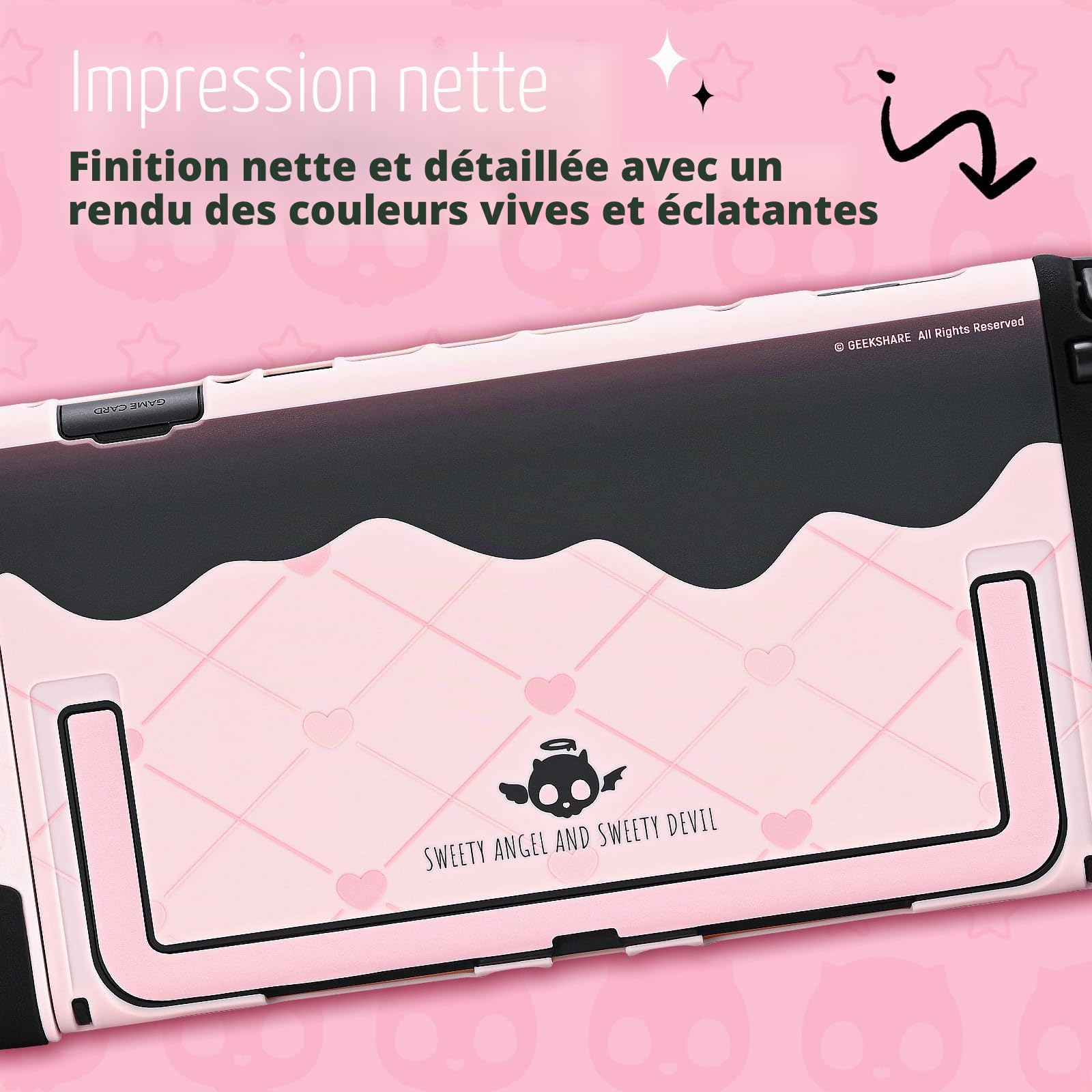 GeekShare Coque de protection en silicone compatible avec Switch 2, résistante aux rayures, coque de protection en silicone souple séparable, pour joystick avec 2 capuchons de préhension pour pouce