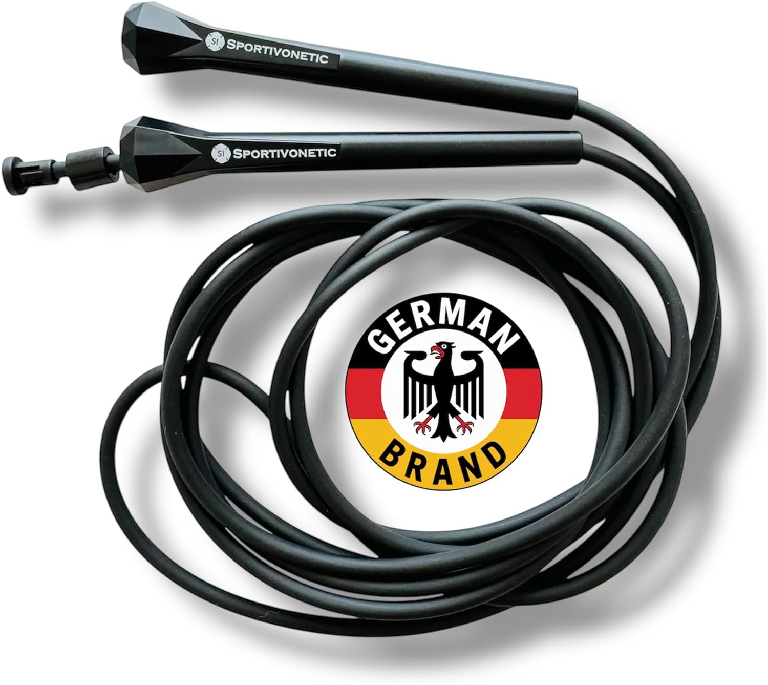 Premium Skipping Rope for Adults & Children, Women & Men for Fitness, Crossfit, Sports, Boxing and Leisure – Adjustable Size – with Adjustment Clip – Speed Rope, Jump Rope