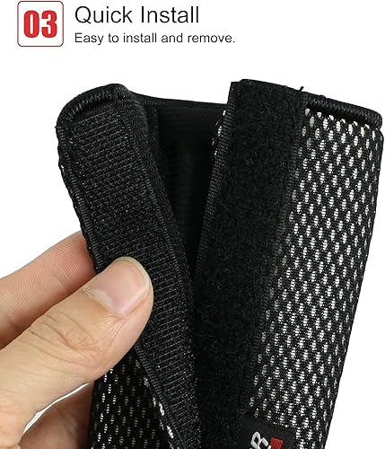 Miniatura 4 de uxcell Motor - Almohadillas protectoras desmontables para cinturón de seguridad, color rojonegro, 1 par