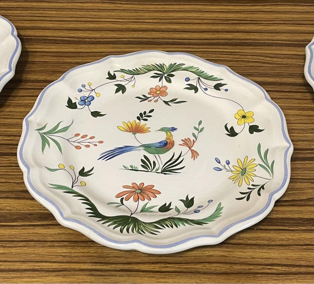 レア　ジアン　GIEN　ロカイユ　26cmプレート　2枚 レア ジアン GIEN ロカイユ 26cmプレート 2枚 ジアン ロカイユプレート