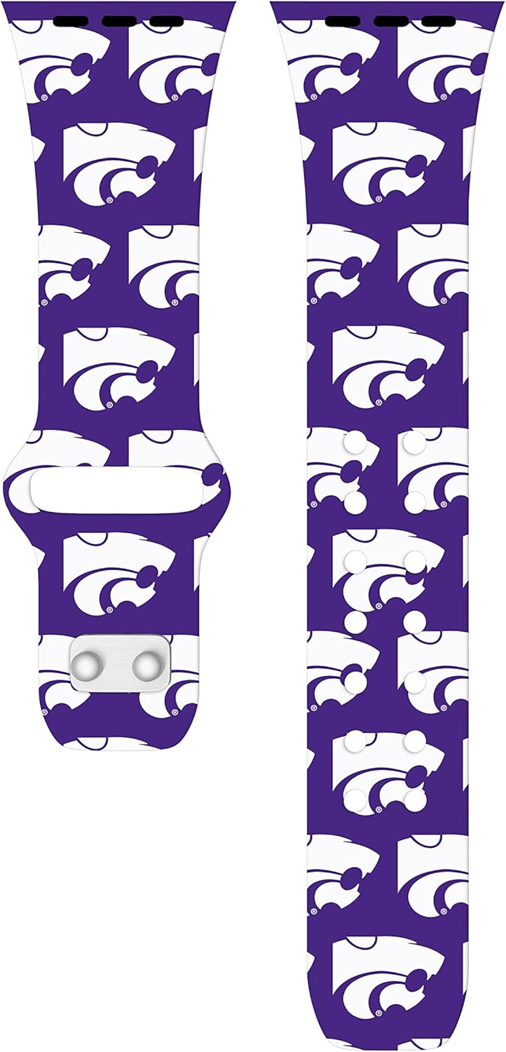 AFFINITY BANDS Kansas State Wildcats HD Combo Package Compatible with Apple Watch and AirPods Gen 1 & 2 (38/40/41mm (42mm Series 11) Long Repeating)