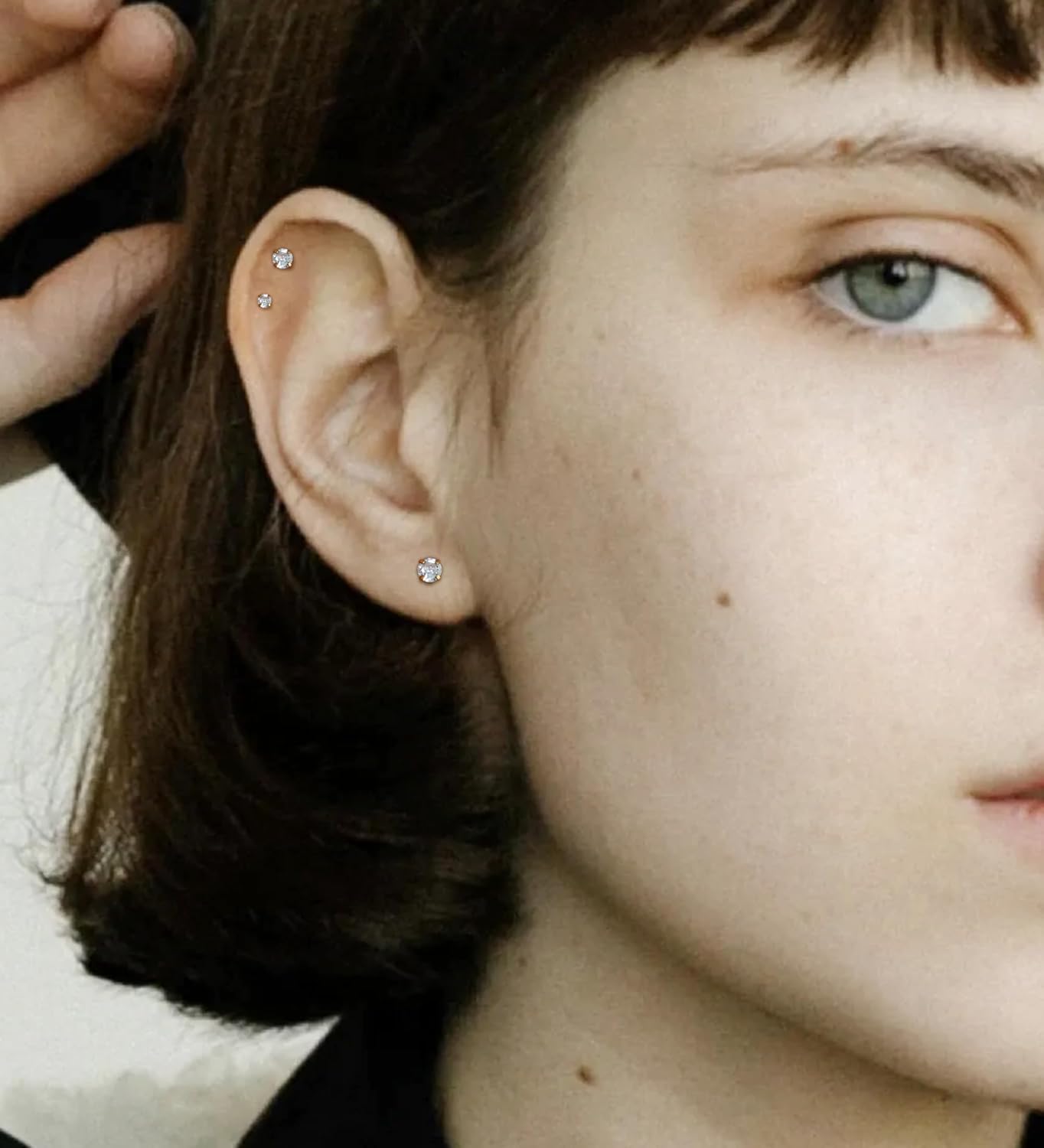 Staligue Titanium Stud Earrings for Sensitive Ears 2-5MM Cubic Zirconia Ball Dot Hypoallergenic Implant Grade Pure Titanium Earrings Studs for Women - Image 6