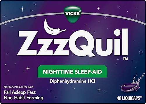 zzzquil nighttime Dormir Ayuda 48cápsulas líquidas