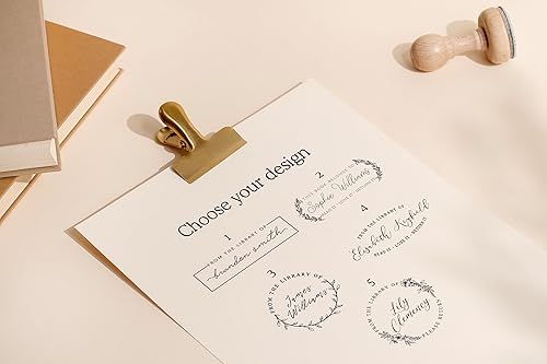 Stamp by Me | Sello de biblioteca personalizado | Sello de libro | Biblioteca de sellos | Este libro pertenece a | Monograma autoentintado o marca