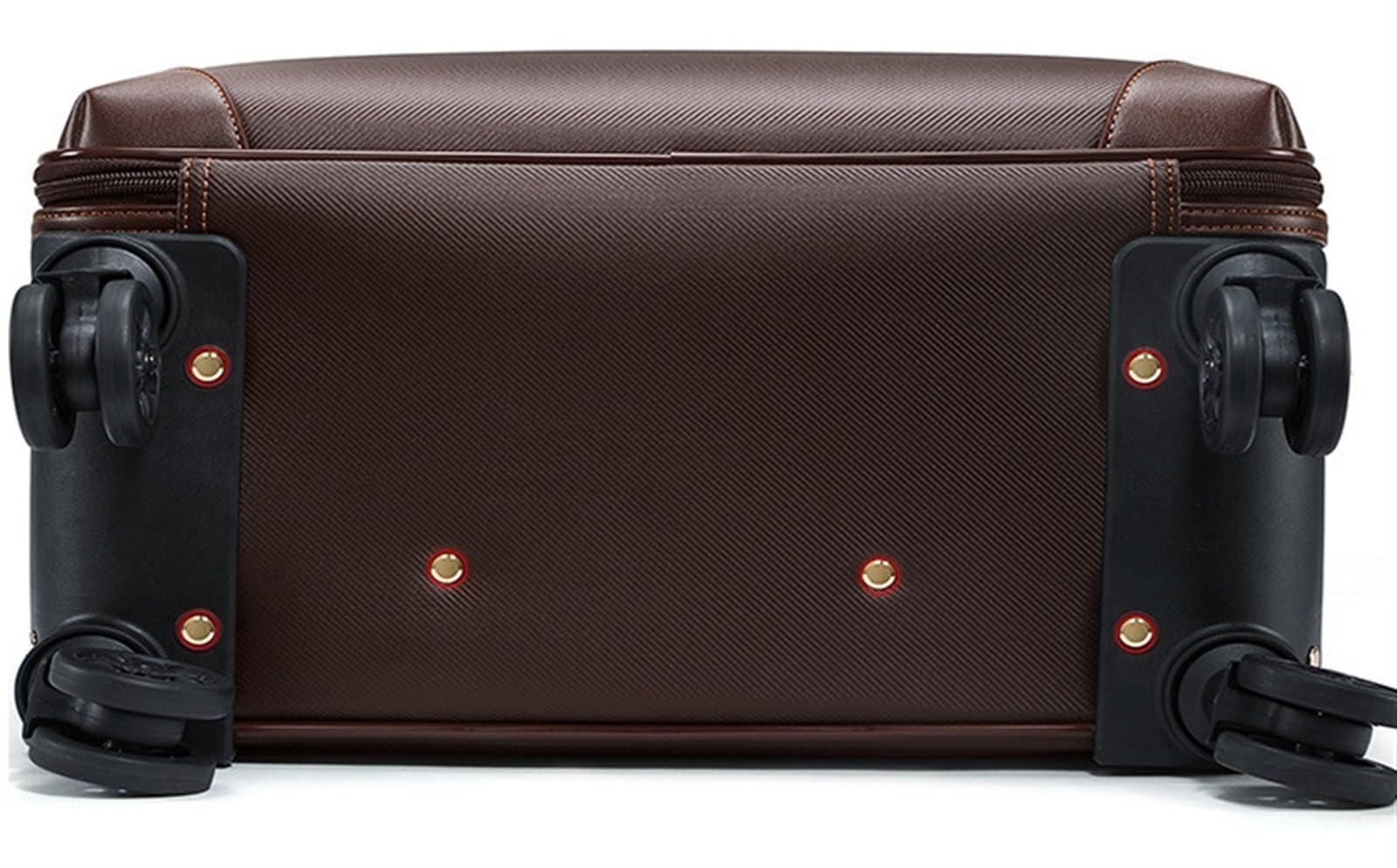 Valigia Borsa Trolley da 2 Pezzi Viaggio Cabina in Pelle Artificiale con Ruote Bagaglio a Mano(A)