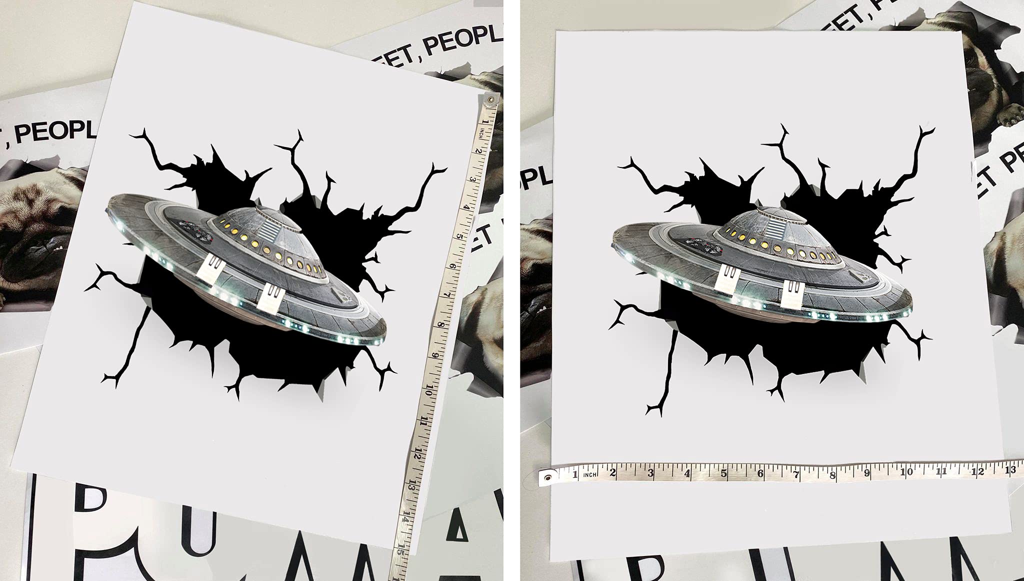 ADESIVO DECALCOMANIA VINILE ALIEN UFO OUTTER SPACE SCIENCE - Foto 5