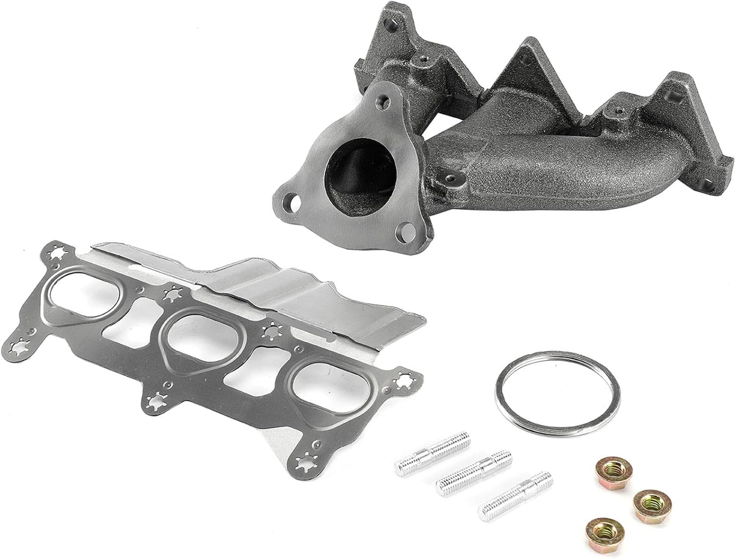 A-Premium Right Exhaust Manifold W/Gaskets & Studs & Nuts [6Cyl 3.6L] Compatible with Chevrolet, GMC, Buick & Saturn Models - Traverse 09-17, Acadia 07-16, Acadia Limited 17, Enclave 08-17, Outlook