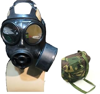 S10 Gasmask anpassad rekvisita gasmask storlek 1 XL med brons spegellinser 3 mm polykarbonatlinser (XL)