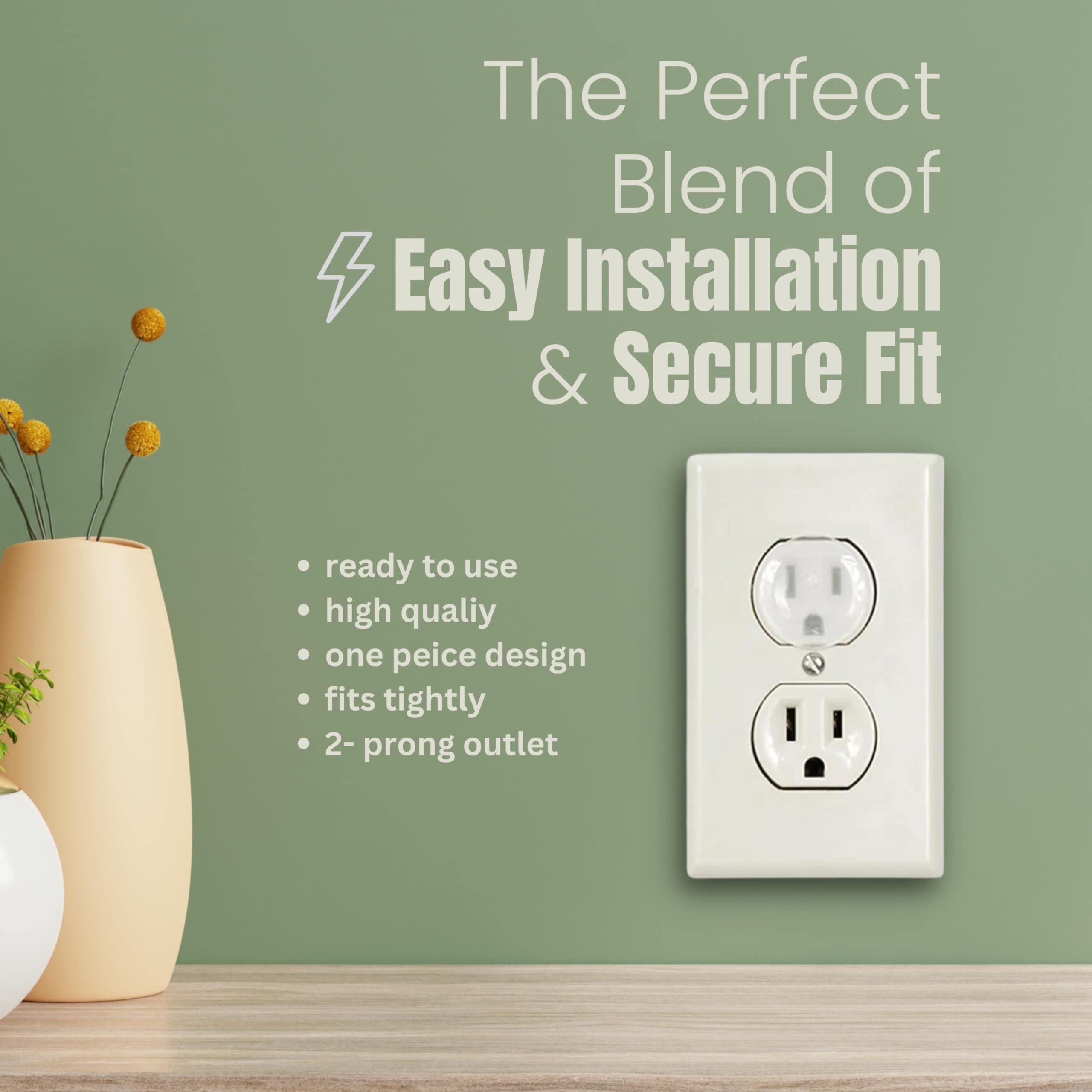 Copertura per presa elettrica a prova di bambino, copertura trasparente per prese elettriche a prova di bambino, installazione semplice e proteggi i tuoi bambini con coperture per prese di corrente