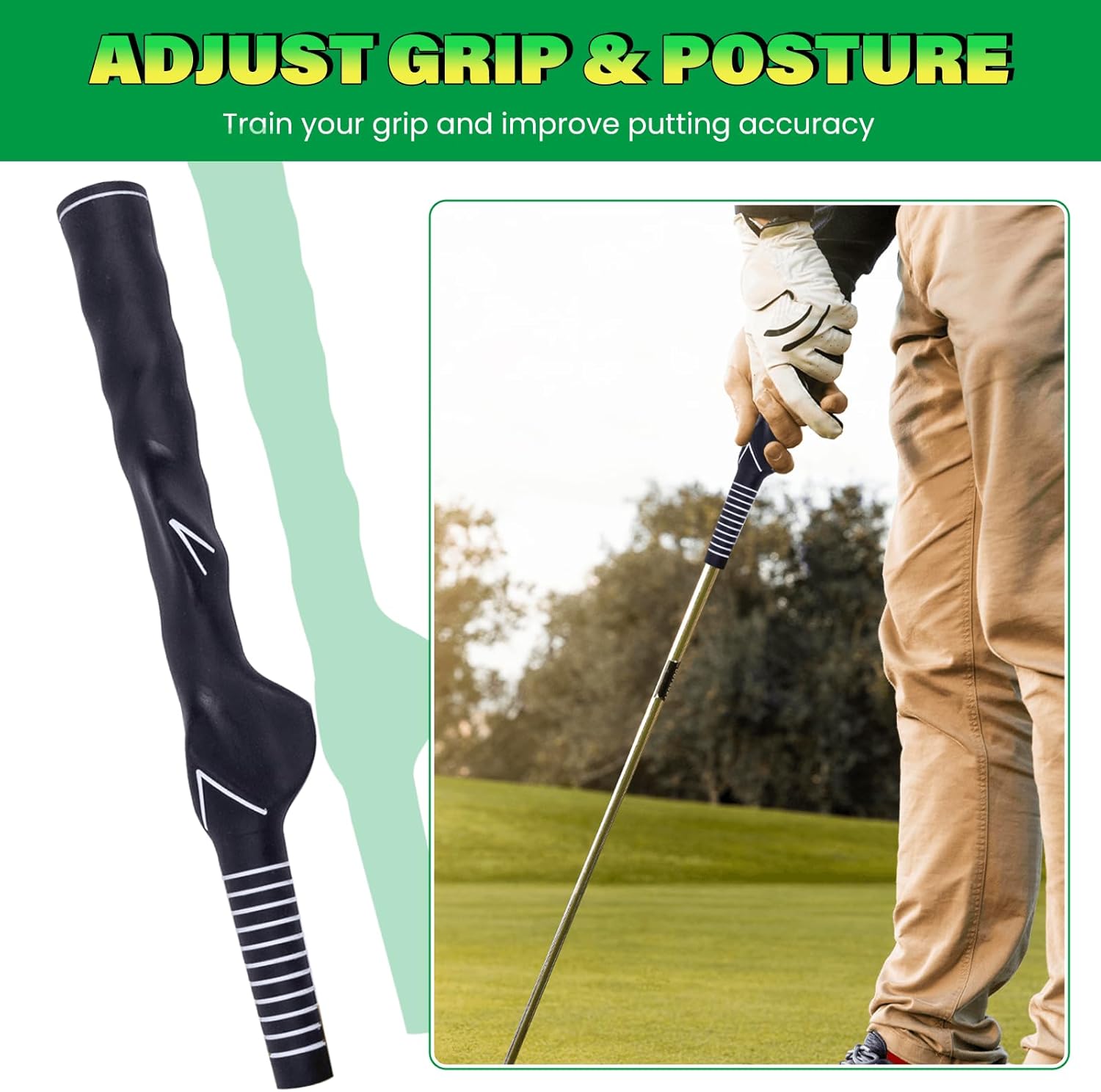 Mini Putting Golf Practice Set–Adjustable Putters, 6Flagged Holes, 12Practice Balls, Extendable Ball Retriever&Portable Storage Bags for Indoor and Outdoor Play