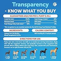 Vista 5 de Aceite de Salmón para Perros - Omega 3 para Perros - 16 FL OZ de Aceite de Salmón Silvestre de Alaska - Ácidos Grasos Naturales EPA y DHA